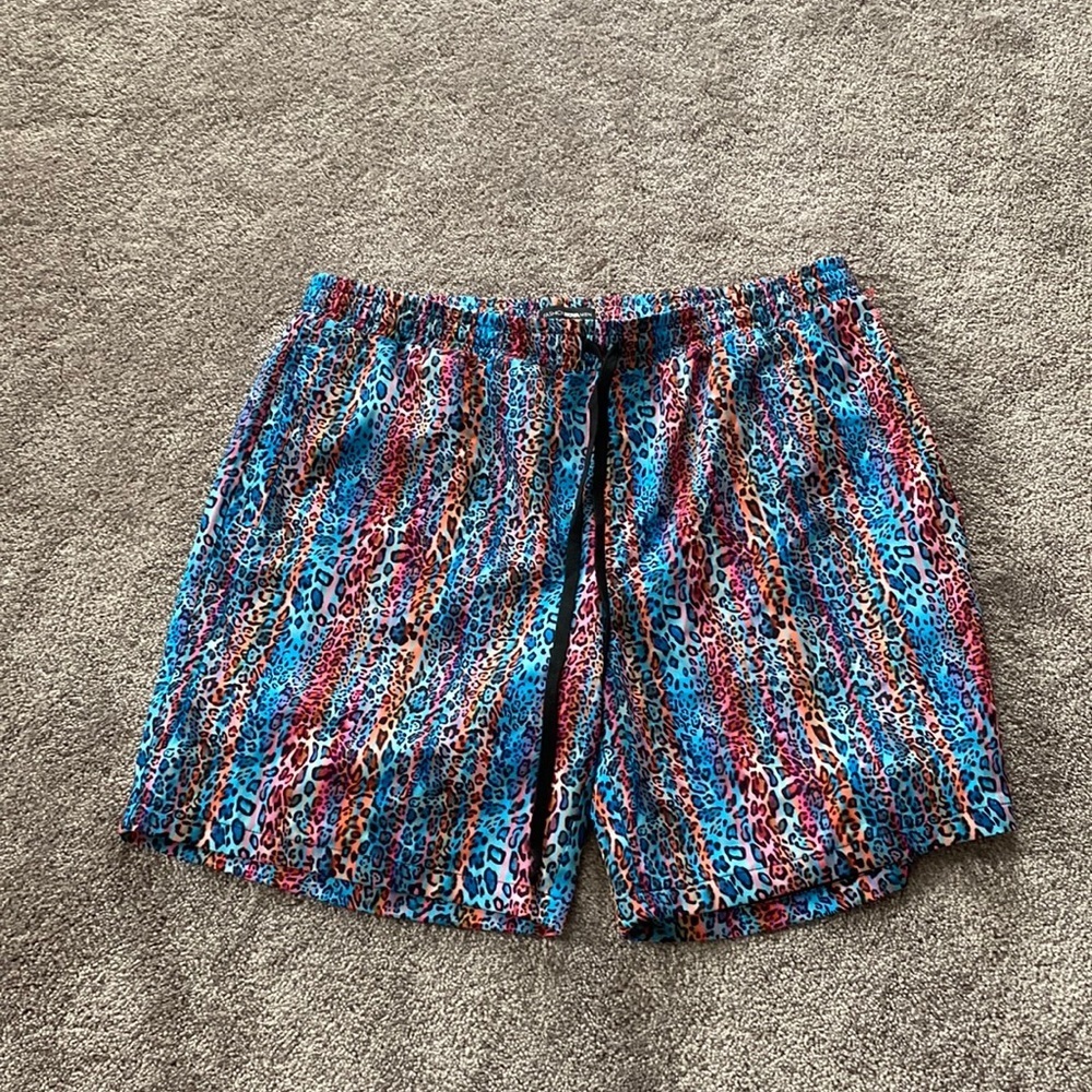 Fashion Nova Animal Print Colorful Shorts Lounge Casual SIZE XXL